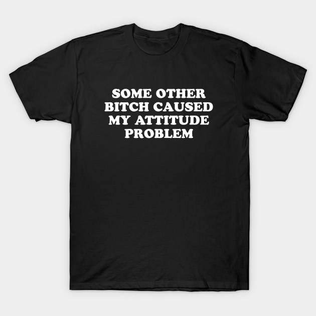 SOME OTHER BITCH CAUSED MY ATTITUDE PROBLEM T-Shirt by TheCosmicTradingPost